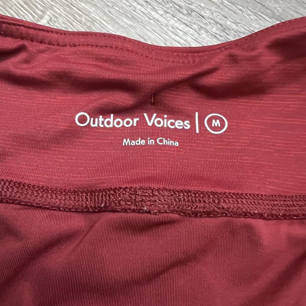 Outdoor Voices Womens Hudson Shorts Sz M Lined Pebbled Rust Gym Running Fitness - Picture 3 of 7